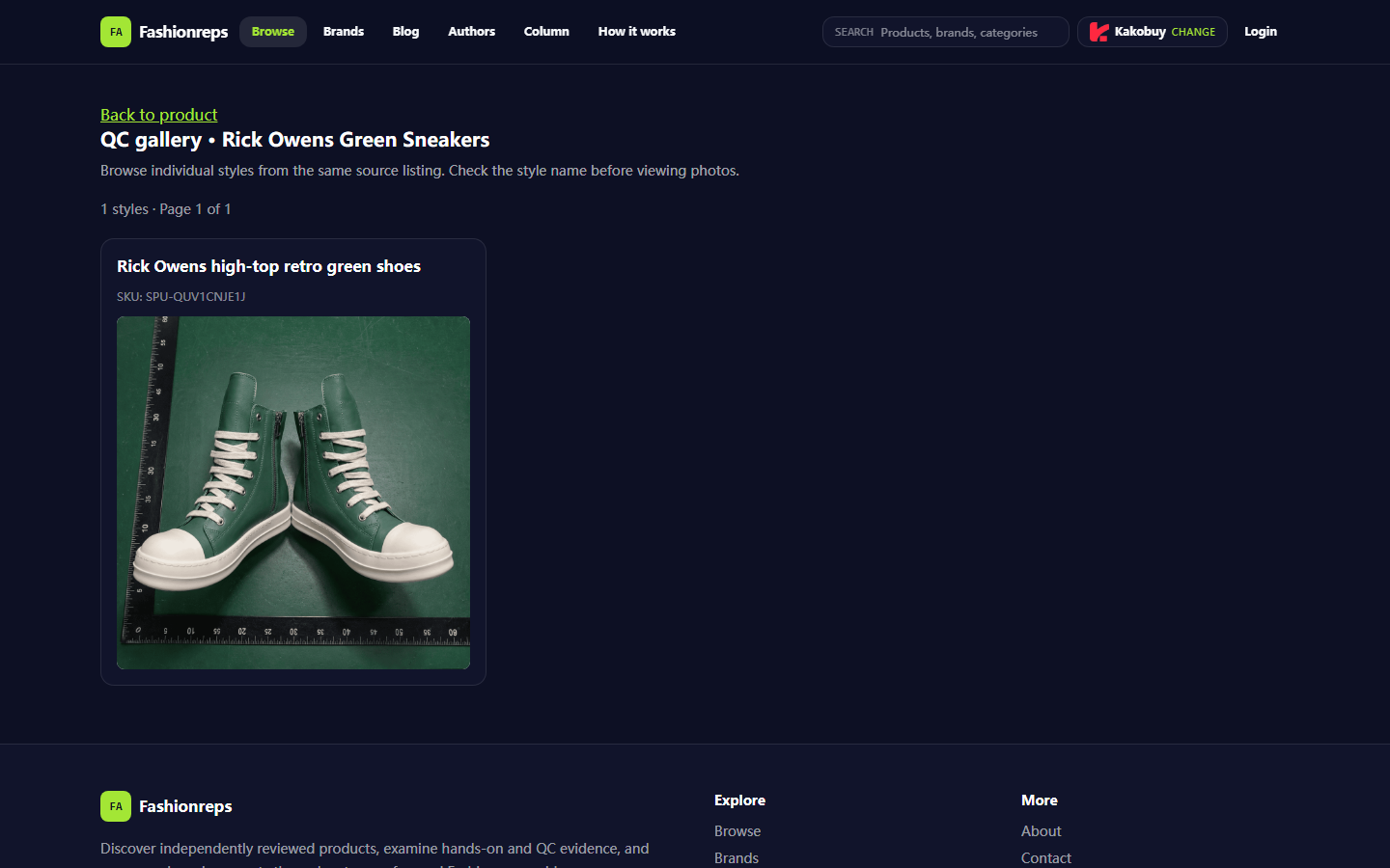 Rick Owens FW Shoe Payment Discrepancy Checklist