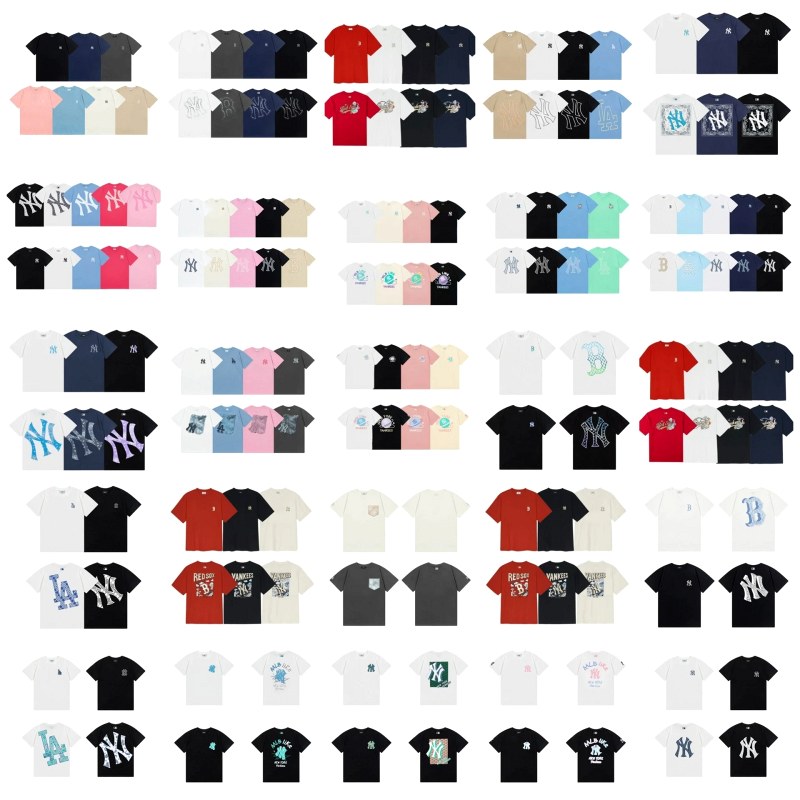 MLB Multi-Color T-Shirt Collection: 40+ Review — 36 Colorways, 100% Cotton, S to XXXL