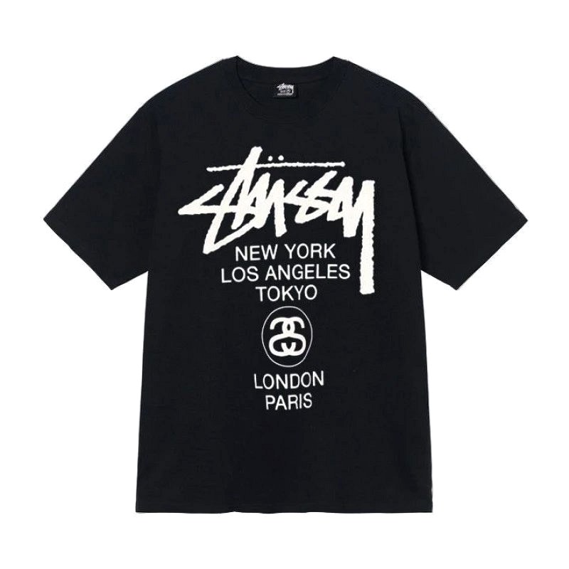 Stussy Letter-Print Black T-Shirt Review: What Arrived, What We Measured, What Stays Unconfirmed